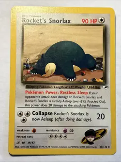 2000 POKEMON TCG Rocket's Snorlax Gym Heroes #33/132 Vintage Rare Card NEAR MINT - Image 1