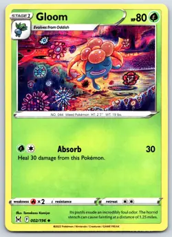 Gloom - Lost Origin 002/196 Tomokazu Komiya Pokemon TCG Card - Image 1
