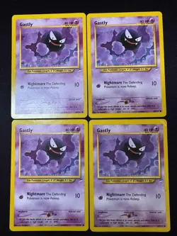x4 Lot - Gastly 65/105 Neo Destiny - Common Pokemon Card - LP - Image 1