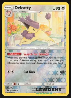 Delcatty - 121/168 - Holo Rare Reverse Holo - Celestial Storm - Pokemon Card - Image 1