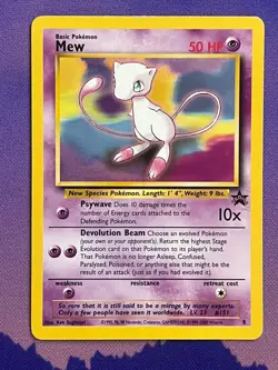 Pokemon Card - Mew #8 WoTC Black Star Promo - Image 1