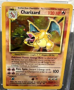 1999 Pokemon Base Set Charizard Holo 4/102 CGC 9 Mint - Rare Original WOTC Card - Image 5