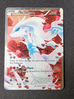 Reshiram RC22/RC25 Legendary Treasures Ultra Rare Full Art Holo Pokemon Card - Image 1