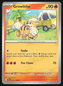 SV01: Scarlet & Violet Base Set Growlithe #031/198 Common Pokemon Card - Image 1