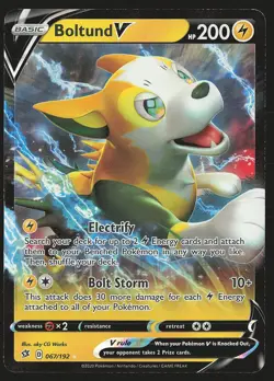 SWSH02: Rebel Clash Boltund V #067/192 Ultra Rare Pokemon Card - Image 1