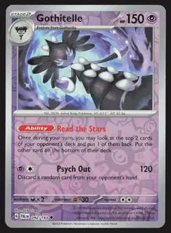 SV02: Paldea Evolved Gothitelle #092/193 Reverse Holo Pokemon Card - Image 1