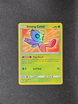 Pokemon TCG Shining Celebi SM79 Sun & Moon Black Star Promo Holo Card Rare - Image 1