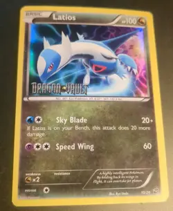 Latios 10/20 Dragon Vault Holo Rare Stamped Pokemon Card MP - Image 1