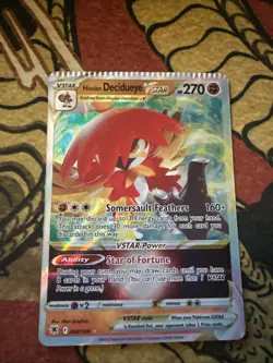Pokemon Astral Radiance Hisuian Decidueye Crimped Misprint Error Card - Image 1