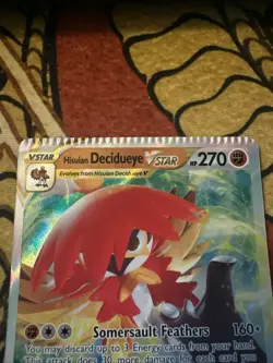 Pokemon Astral Radiance Hisuian Decidueye Crimped Misprint Error Card - Image 2