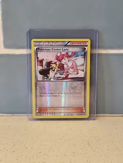 Pokemon - Flashfire - Pokemon Center Lady #93/106 🔥 Reverse Holo Foil Card 💧 - Image 4