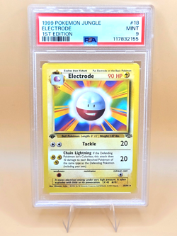 Pokemon Card 18/64 Electrode 1st Edition Jungle English Base Art- PSA 9 NEW CERT - Image 1