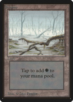Magic MTG - Swamp - Beta - EXC - EN - Image 1