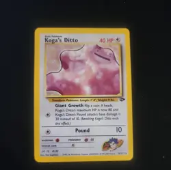 Pokemon TCG Gym Challenge Koga's Ditto Holo Rare 10/132 Near Mint - Image 1