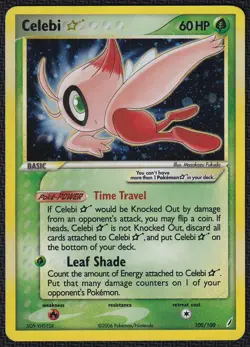 Pokemon Celebi Gold Star 100/100 Holo EX Crystal Guardians - Image 1