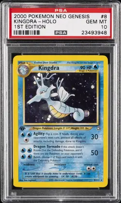 2000 POKEMON NEO GENESIS 1ST ED #8 KINGDRA-HOLO PSA 10 - Image 1