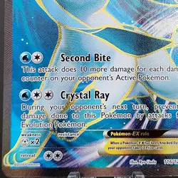 Glaceon EX 116/124 XY Fates Collide Full Art Ultra Rare Pokemon TCG NM ⭐ - Image 2