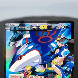 Team Aqua's Kyogre EX 6/34 Double Crisis Pokemon TCG Holo Full Art LP/NM - Image 3