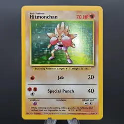 Hitmonchan Holo 7/102 Base Set 1999 Pokemon Unlimited WOTC Vintage Rare NM - Image 1