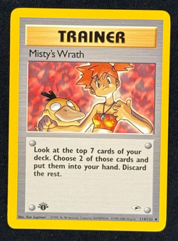 MISTY'S WRATH **1st Edition** (NM) - Gym Heroes 114/132 - Pokemon TCG - Image 1