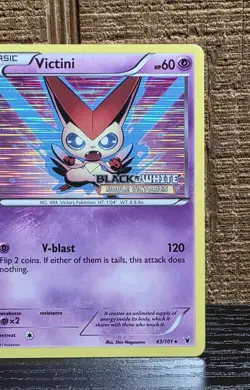 Pokemon B&W: Noble Victories Set - Victini Prerelease Promo 43/101 NM Stamped - Image 3