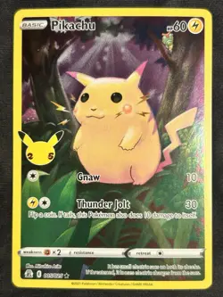 Pikachu 005/025 Full Art Pokemon Celebrations 25th Anniversary - Image 1