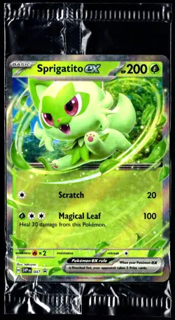 Pokemon TCG Sprigatito ex SVP 087 2024 Scarlet & Violet Sealed Black Star Promo - Image 1