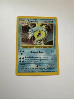 Pokemon TCG Gyarados Base Set 6/102 Holo 1999 Wizards Light play great Condition - Image 1