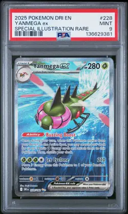 2025 Pokemon Yanmega EX Destined Rivals DRI EN Special Illustration Rare PSA 9 - Image 1