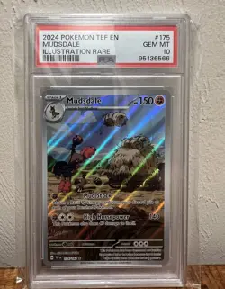 2024 POKEMON TEF EN-TEMPORAL FORCES ILLUSTRATION RARE #175 MUDSDALE PSA 10 - Image 1