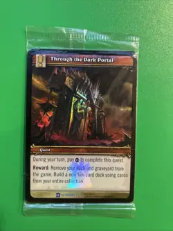 🔥 World of Warcraft TCG Sealed 4-Card BC Promo Varanis Bitterstar & Dark Portal - Image 1