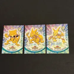 Pokemon Card - Abra, Kadabra, Alakazam - Topps non holo - 3 Card Set - Image 1