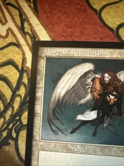 Mtg Magic Angel Of Retribution Black Ink Bleed Misprint Error Card - Image 2