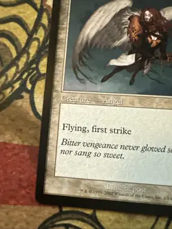 Mtg Magic Angel Of Retribution Black Ink Bleed Misprint Error Card - Image 3