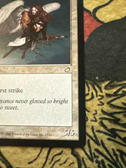 Mtg Magic Angel Of Retribution Black Ink Bleed Misprint Error Card - Image 4