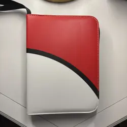 4 Pocket Pokemon 3 Ring Binder, Zipper, Multicolor, 50 sheets, holds 200 cards - Image 1