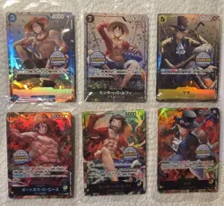 One Piece TCG Asia Exclusive Mini Tin Set Vol 1 Promos - 6 SEALED STAMPED Cards - Image 1