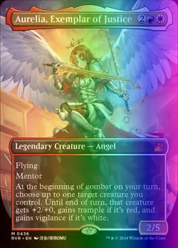 MTG Aurelia, Exemplar of Justice (436/573) Ravnica Remastered NM FOIL - Image 1