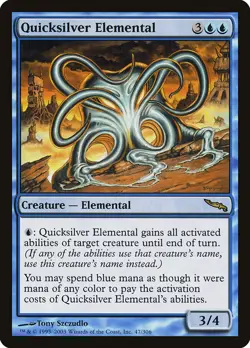 MTG Magic the Gathering Quicksilver Elemental (47/306) Mirrodin HP - Image 1