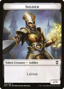 MTG Token - Soldier // Cat Beast (9/519) Streets of New Capenna Commander LP - Image 1