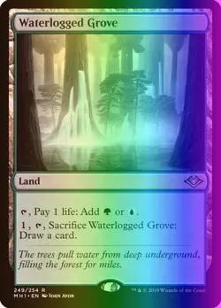 MTG Magic the Gathering Waterlogged Grove (249/404) Modern Horizons LP FOIL - Image 1