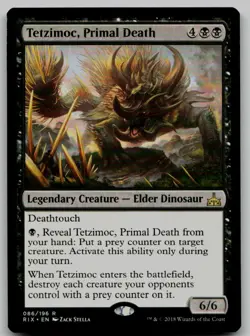 Tetzimoc, Primal Death R Rivals of Ixalan 86 NM - Image 1
