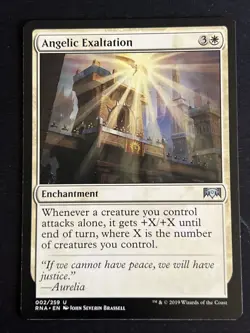 1x Angelic Exaltation (002) Ravnica Allegiance LP MTG Magic The Gathering x1 - Image 1