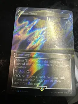 Minas Tirith, R 0752, NM Surge Foil Extended Art, MTG LotR Lord of the Rings LTR - Image 1