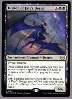 Demon of Fate's Design 0137 Non Foil Rare Duskmourn MTG Near Mint - Image 1