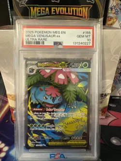 2025 POKEMON MEG EN-MEGA EVOLUTION ULTRA RARE #155 MEGA VENUSAUR EX PSA 10 - Image 1