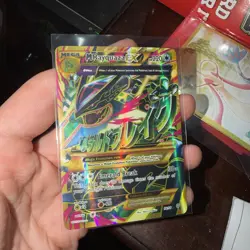 2015 Pokemon XY Ancient Origins M Mega Rayquaza EX 98/98 Full Art Holo Rare LP+ - Image 1