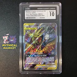 MOLTRES & ZAPDOS & ARTICUNO GX CGC 10 GEM MINT 2019 POKEMON HIDDEN FATES ETB - Image 1
