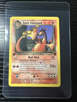 Dark Charizard 1st Edition Non Holo Rare 21/82 WOTC Vintage Pokemon - Image 1