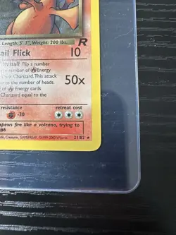 Dark Charizard 1st Edition Non Holo Rare 21/82 WOTC Vintage Pokemon - Image 5